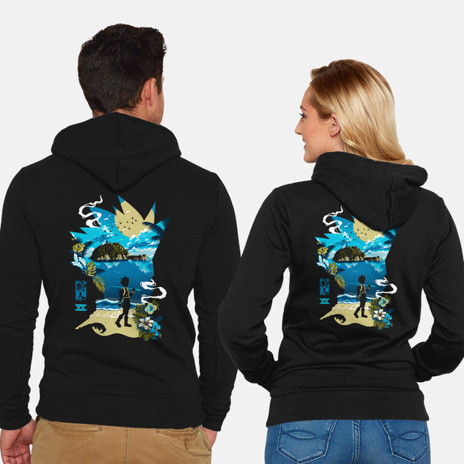 Hunter Funk-Unisex-Zip-Up-Sweatshirt-Arinesart