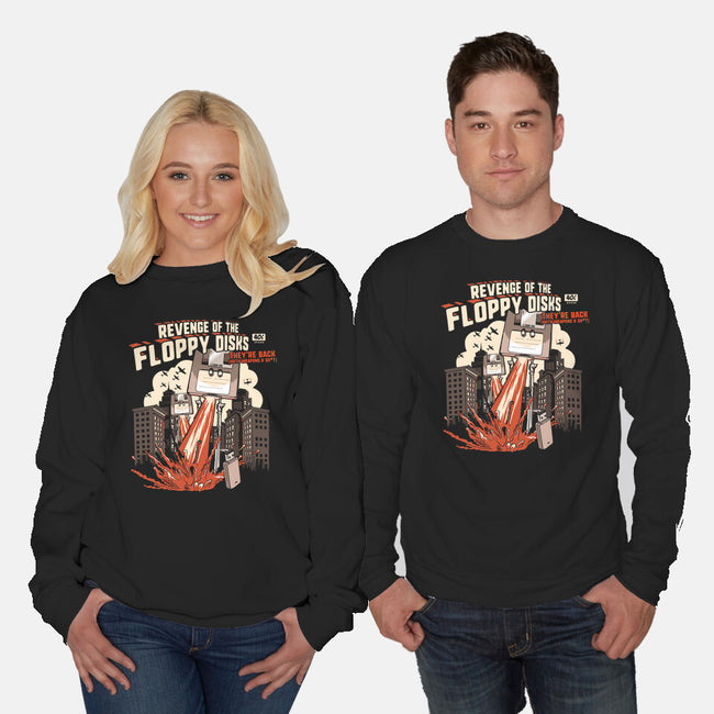 Revenge Of The Floppy Disks-Unisex-Crew Neck-Sweatshirt-NerdShizzle