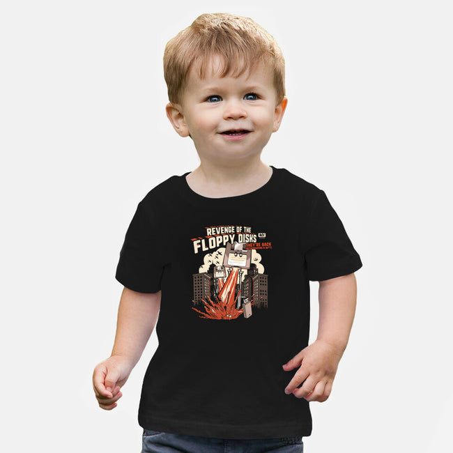 Revenge Of The Floppy Disks-Baby-Basic-Tee-NerdShizzle