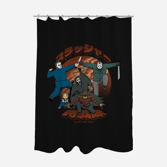 Slasher Force-None-Polyester-Shower Curtain-pigboom