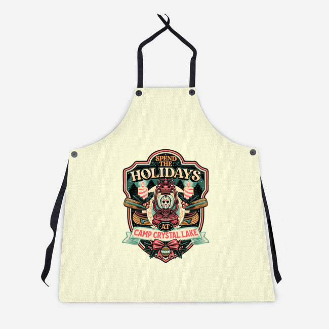 Holiday Camp-Unisex-Kitchen-Apron-glitchygorilla