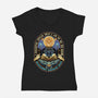 Mischief Club-Womens-V-Neck-Tee-glitchygorilla