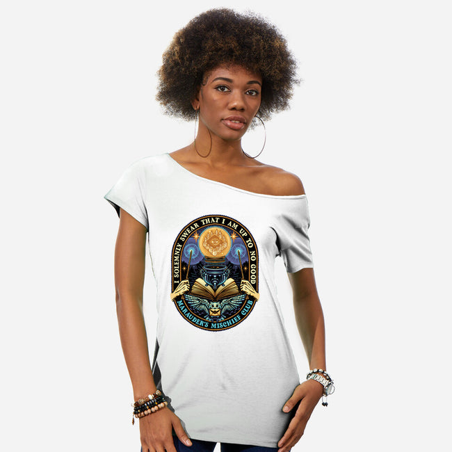 Mischief Club-Womens-Off Shoulder-Tee-glitchygorilla