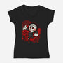 The Puppet-Womens-V-Neck-Tee-janlangpoako