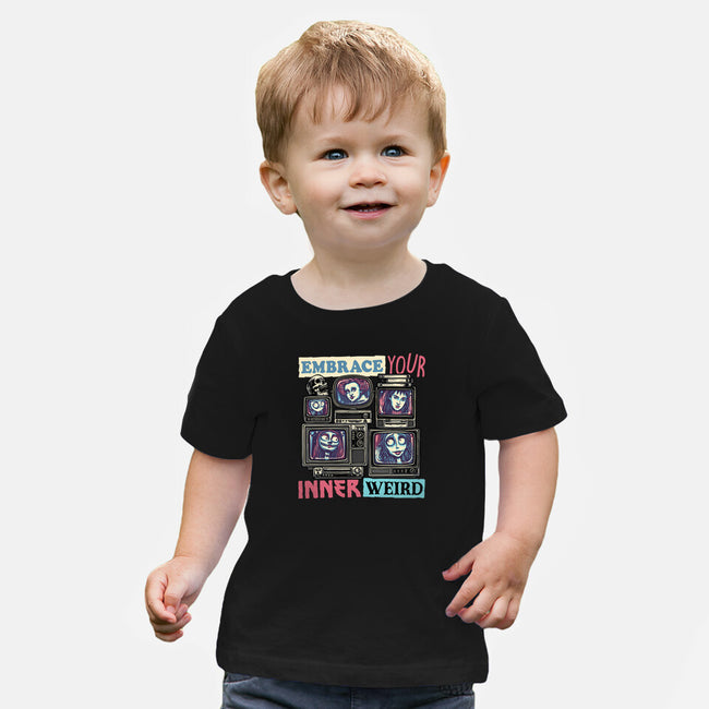 Embrace Your Inner Weird-Baby-Basic-Tee-glitchygorilla