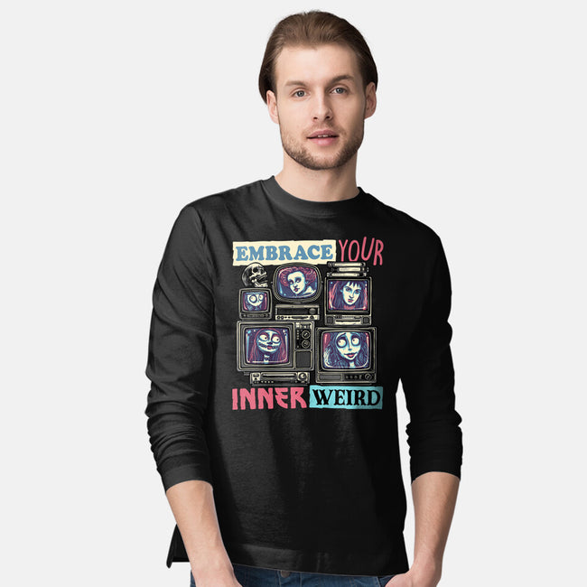 Embrace Your Inner Weird-Mens-Long Sleeved-Tee-glitchygorilla