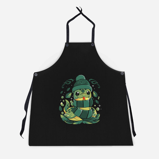 Winter Green Magic-Unisex-Kitchen-Apron-Vallina84