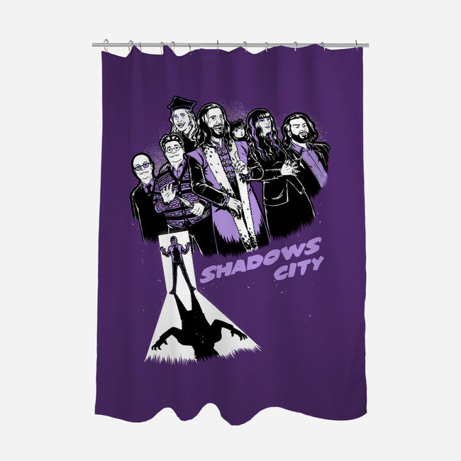 Shadows City-None-Polyester-Shower Curtain-Studio Mootant