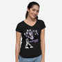 Shadows City-Womens-V-Neck-Tee-Studio Mootant