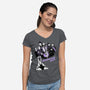 Shadows City-Womens-V-Neck-Tee-Studio Mootant