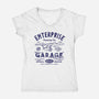 Enterprise Garage-Womens-V-Neck-Tee-Arinesart