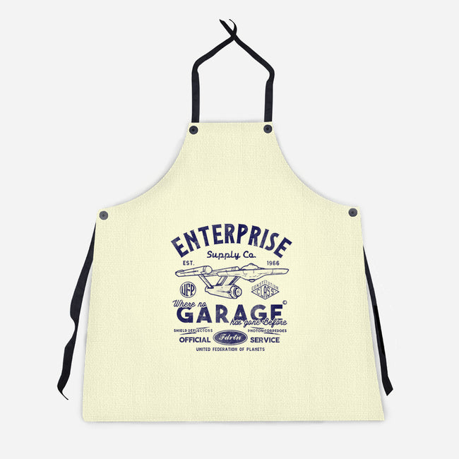 Enterprise Garage-Unisex-Kitchen-Apron-Arinesart