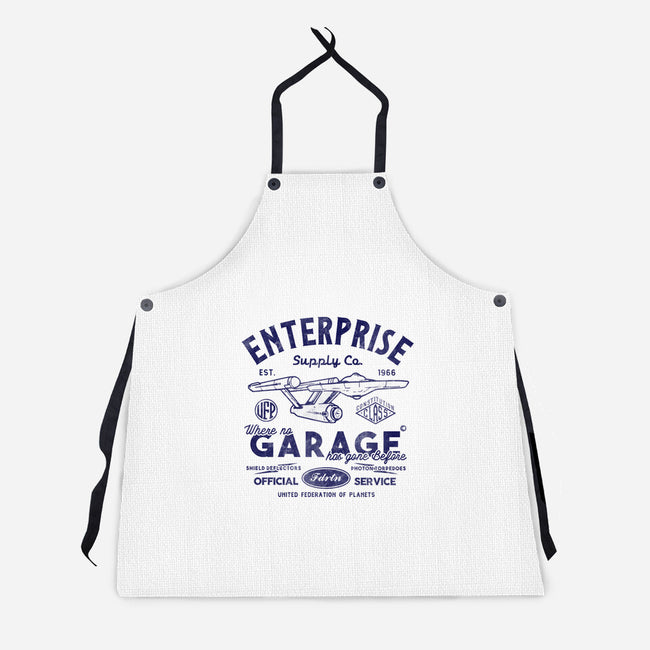 Enterprise Garage-Unisex-Kitchen-Apron-Arinesart