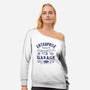 Enterprise Garage-Womens-Off Shoulder-Sweatshirt-Arinesart