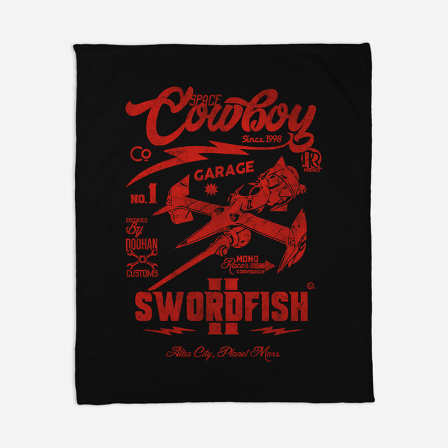 Cowboy Garage-None-Fleece-Blanket-Arinesart