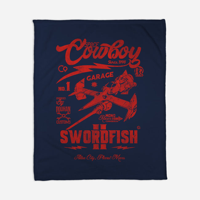 Cowboy Garage-None-Fleece-Blanket-Arinesart