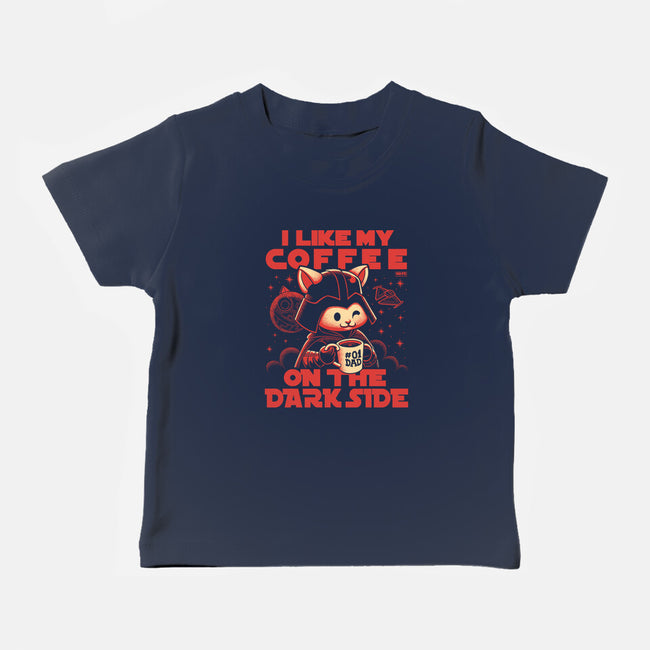 I Like My Coffee On The Dark Side-Baby-Basic-Tee-worlddominationforcats