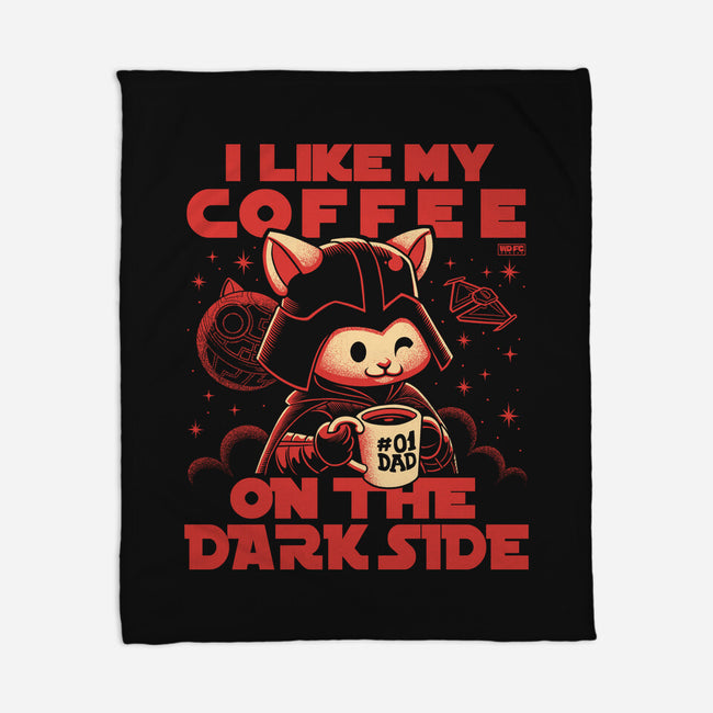 I Like My Coffee On The Dark Side-None-Fleece-Blanket-worlddominationforcats