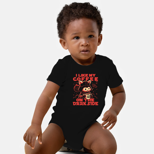 I Like My Coffee On The Dark Side-Baby-Basic-Onesie-worlddominationforcats