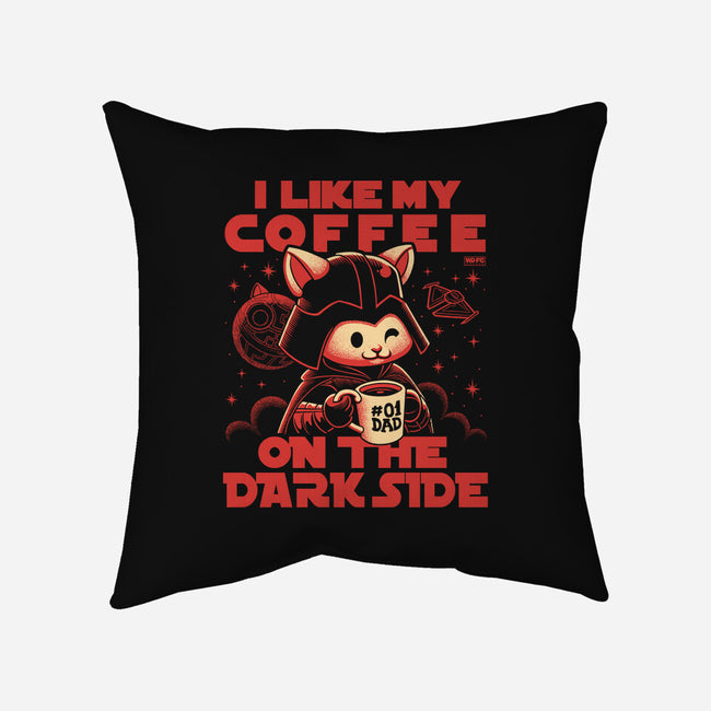 I Like My Coffee On The Dark Side-None-Removable Cover w Insert-Throw Pillow-worlddominationforcats