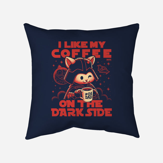 I Like My Coffee On The Dark Side-None-Removable Cover w Insert-Throw Pillow-worlddominationforcats