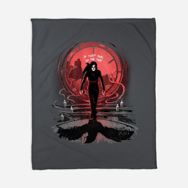 The Crow's Rain-None-Fleece-Blanket-IKILO