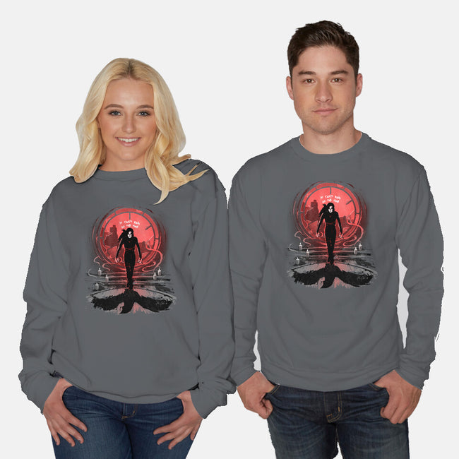 The Crow's Rain-Unisex-Crew Neck-Sweatshirt-IKILO