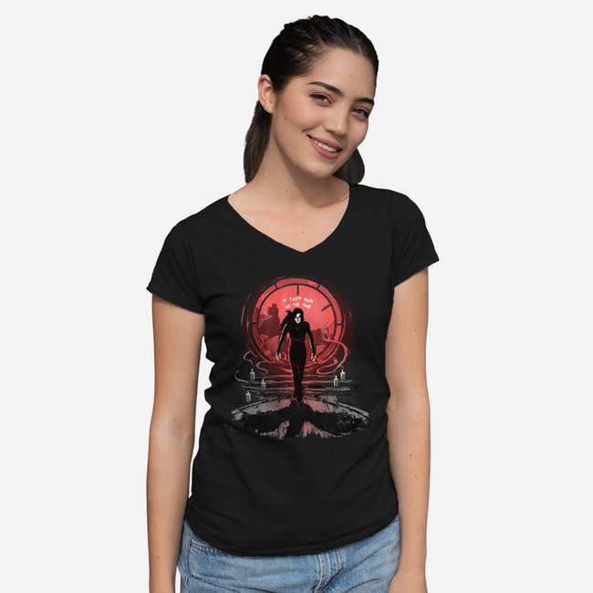 The Crow's Rain-Womens-V-Neck-Tee-IKILO