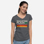 Retro Plaza-Womens-V-Neck-Tee-DrMonekers