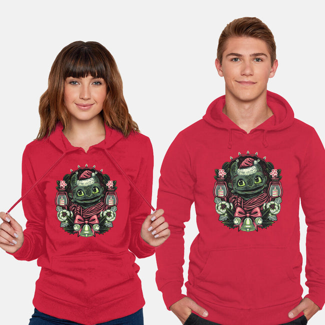 Christmas Dragon-Unisex-Pullover-Sweatshirt-glitchygorilla