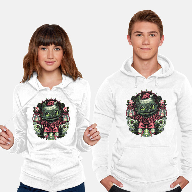 Christmas Dragon-Unisex-Pullover-Sweatshirt-glitchygorilla