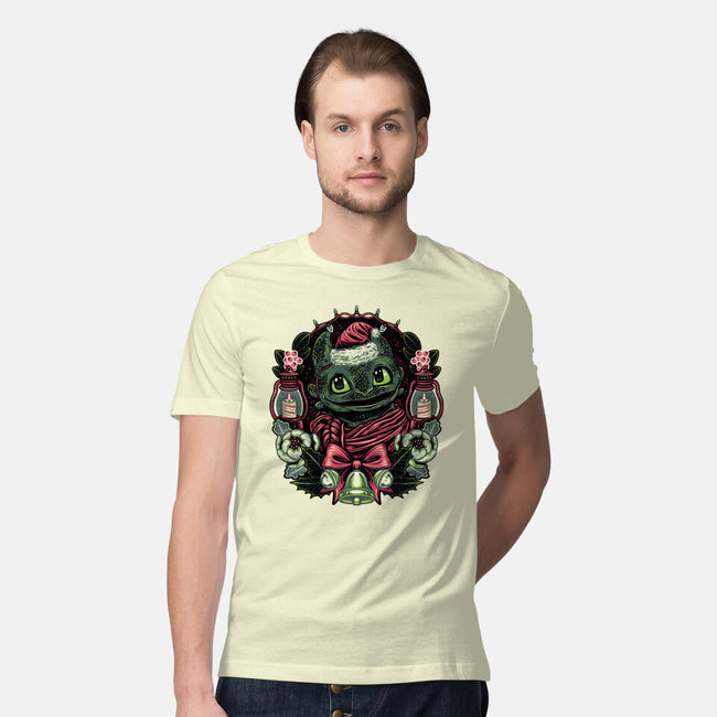 Christmas Dragon-Mens-Premium-Tee-glitchygorilla