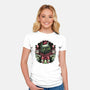 Christmas Dragon-Womens-Fitted-Tee-glitchygorilla