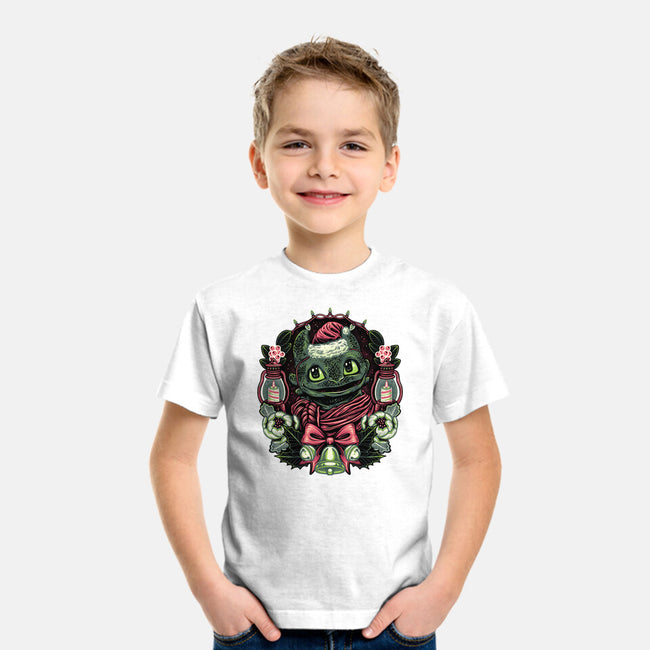 Christmas Dragon-Youth-Basic-Tee-glitchygorilla