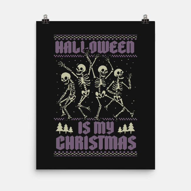 Ugly Sweater Spooky Skeletons-None-Matte-Poster-Studio Mootant