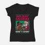 Ugly Sweater Holiday Food-Womens-V-Neck-Tee-Studio Mootant