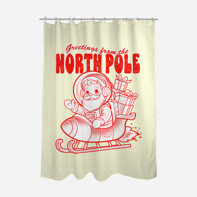 Greetings From The North Pole-None-Polyester-Shower Curtain-palmstreet