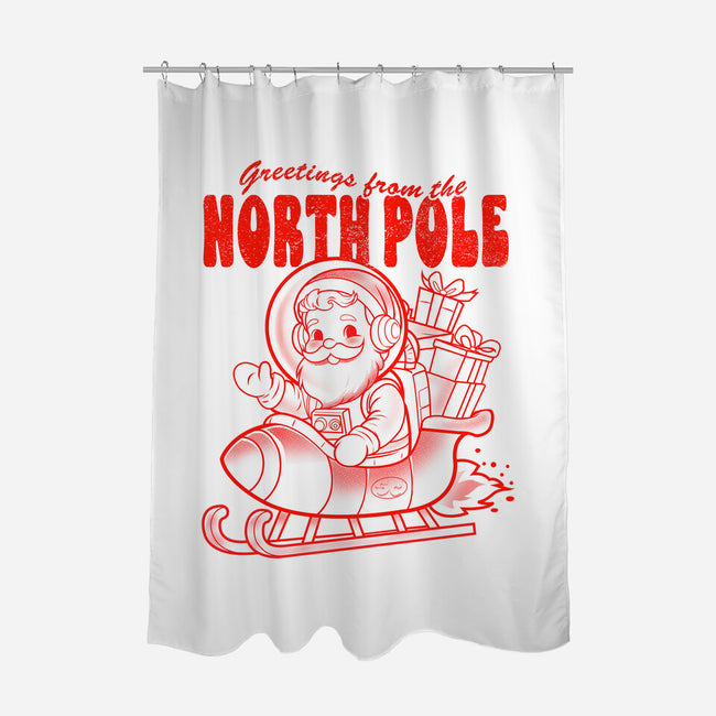 Greetings From The North Pole-None-Polyester-Shower Curtain-palmstreet