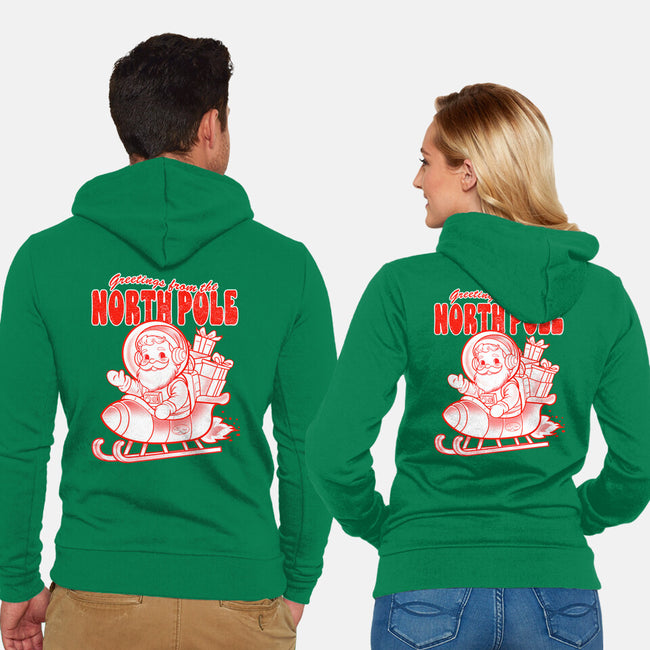 Greetings From The North Pole-Unisex-Zip-Up-Sweatshirt-palmstreet