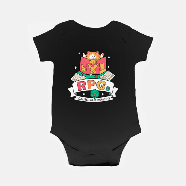 RPGs Cause Eff Reality-Baby-Basic-Onesie-queenmob