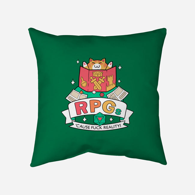 RPGs Cause Eff Reality-None-Removable Cover w Insert-Throw Pillow-queenmob