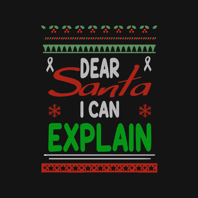 Dear Santa I Can Explain-Womens-V-Neck-Tee-fanfabio