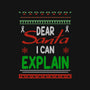 Dear Santa I Can Explain-Womens-Off Shoulder-Tee-fanfabio