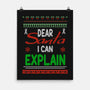 Dear Santa I Can Explain-None-Matte-Poster-fanfabio