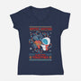 Winter Weather Is Better Together-Womens-V-Neck-Tee-ricolaa