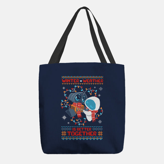 Winter Weather Is Better Together-None-Basic Tote-Bag-ricolaa