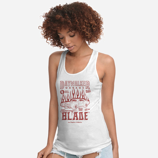 Daywalker Garage-Womens-Racerback-Tank-Arinesart