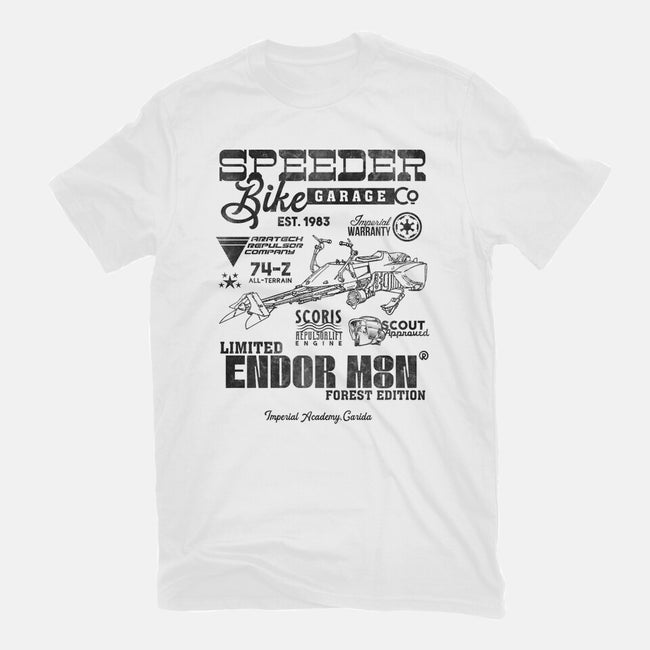 Speeder Bike Garage-Mens-Basic-Tee-Arinesart