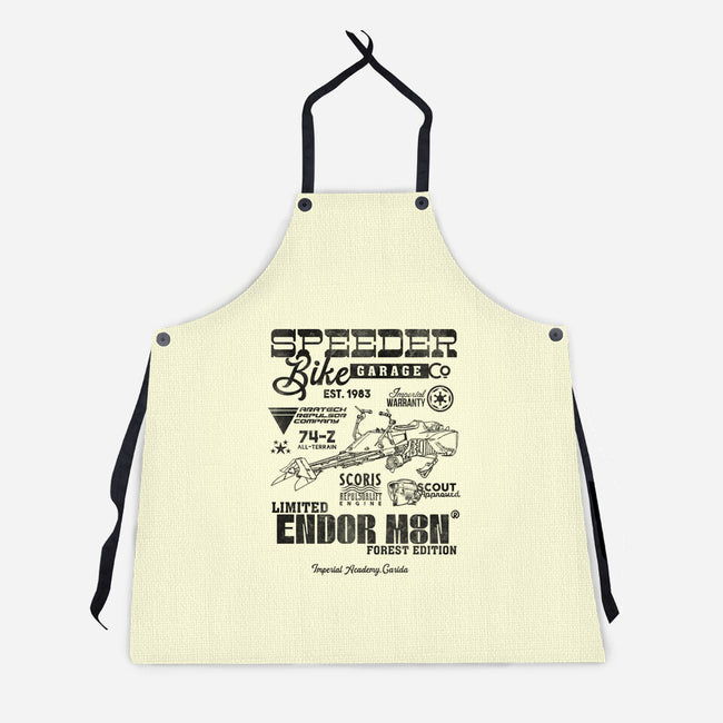 Speeder Bike Garage-Unisex-Kitchen-Apron-Arinesart