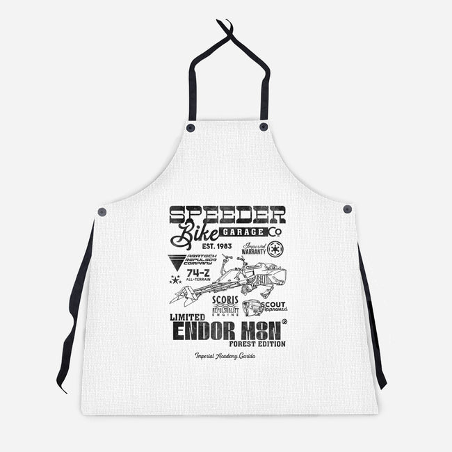 Speeder Bike Garage-Unisex-Kitchen-Apron-Arinesart